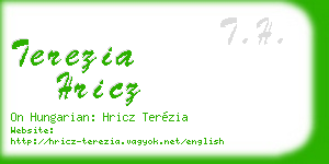 terezia hricz business card