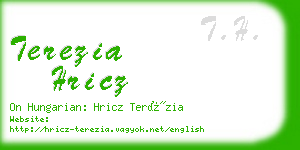 terezia hricz business card